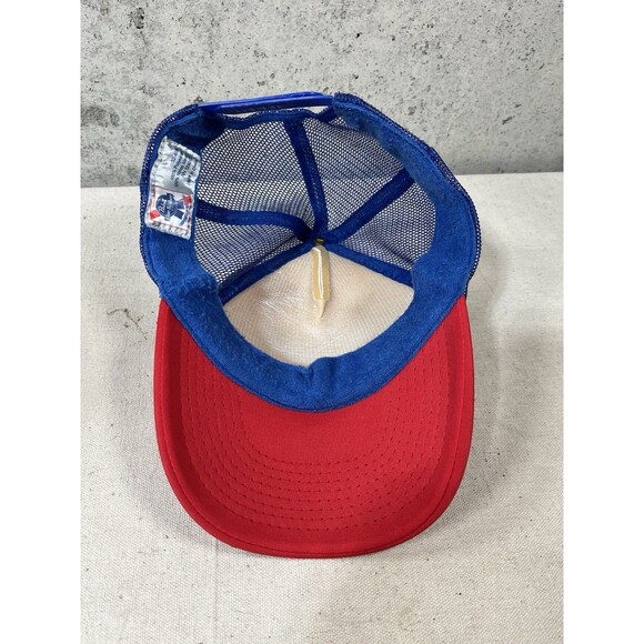 Pabst Blue Ribbon Beer Trucker Hat Mesh PBR Cap Red White Blue - Picture 5 of 6